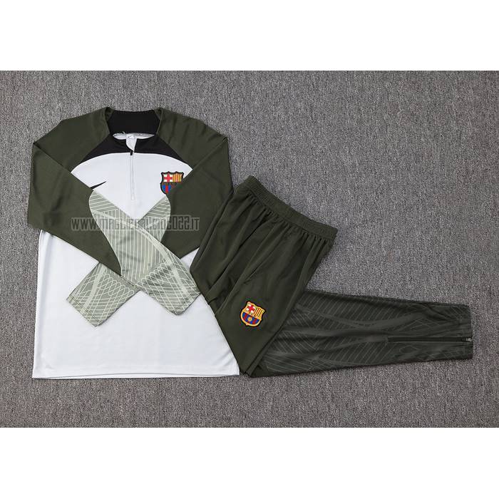 Tuta da Track de Felpa del FC Barcellona Bambino 2023-2024 Grigio